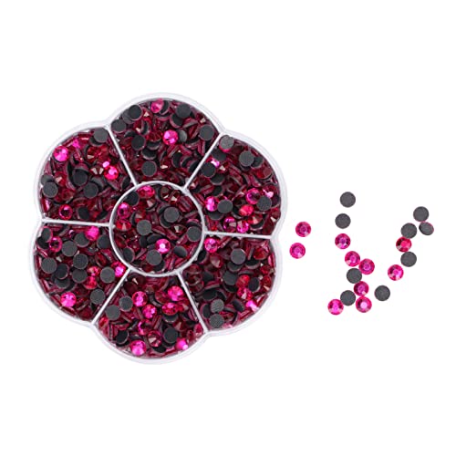 Resefinem 1000 PCs Glas Strasssteine ​​ideal für DIY Dekoration Kleidungsschuhe Nagelkunst und mehr Seeblau (JM201 Pfirsich rot) von Respicefinem
