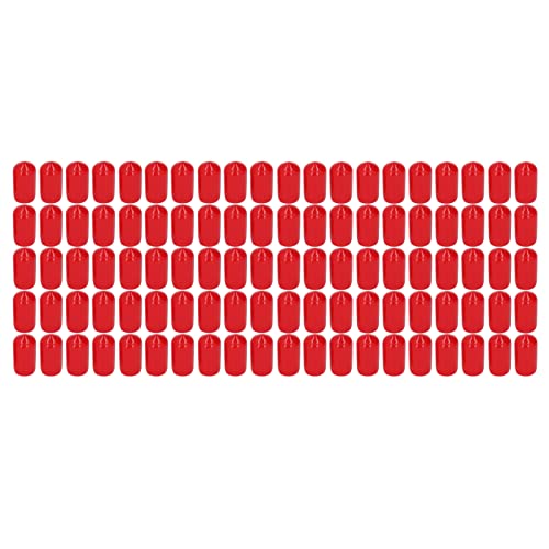 Resefinem 100pcs Red PVC Runde Flexible Flammschutzmittel -Schraubengewinde Protektor 10 mm für männliche Gewindeschutz Rundrohrschnalle Schutzgrenzschutz und PVC (10mm) von Respicefinem