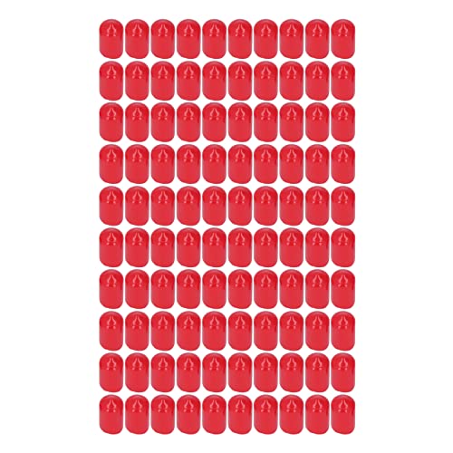 Resefinem 100pcs Red PVC Runde Flexible Flammschutzmittel -Schraubengewinde Protektor 10 mm für männliche Gewindeschutz Rundrohrschnalle Schutzgrenzschutz und PVC (12mm) von Respicefinem