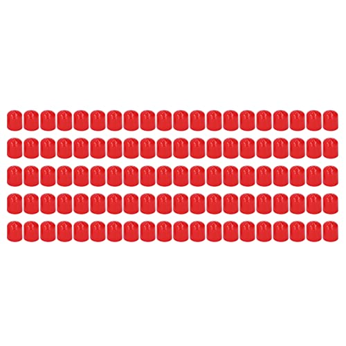 Resefinem 100pcs Red PVC Runde Flexible Flammschutzmittel -Schraubengewinde Protektor 10 mm für männliche Gewindeschutz Rundrohrschnalle Schutzgrenzschutz und PVC (15mm) von Respicefinem