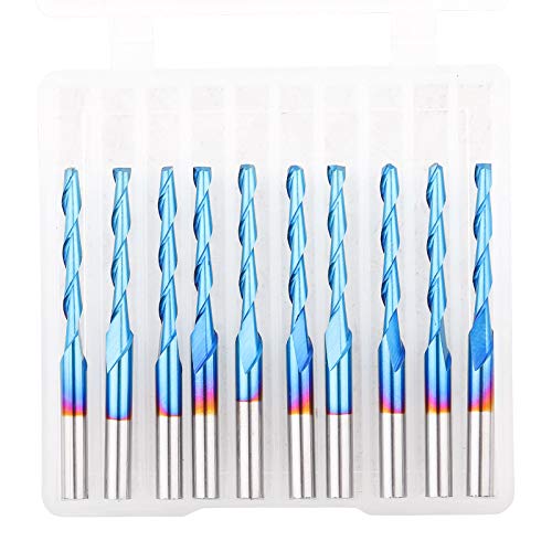 Resefinem 10pcs 2Flute Router Bit Blau beschichtete Spiralkugel Endmühle Bitfräsenbit Cutter ideal für 3D -Relief -Skulptur -Schneiden -Gravur -Schlitzfräsen aus Wolframstahl mit Resefinem 10pcs 2Flute Router Bit Blau beschichtete Spiralkugel Endmühle Bitfräsenbit Cutter ideal für 3D -Relief -Skulptur -Schneiden -Gravur -Schlitzfräsen aus Wolframstahl mit von Respicefinem