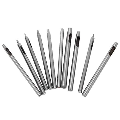Resefinem 10pcs DIY 0,5 5 mm Leder Runde Hohlbohrmaschinen -Stanzwerkzeuge Gürtelschläge hoher Kohlenstoffstahlmaterial mit verschiedenen Spezifikationen für die Lederhandwerk von Respicefinem