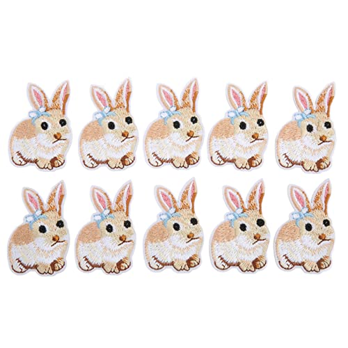 Resefinem 10pcs Eisen auf Flecken mit entzückendem kleinem Hasen -Design haltbarer Leichtgewicht aus Premium -Baumwolle für eine breite Anwendung auf Jean -Bag -Kleidung und Resefinem 10pcs Eisen auf Flecken mit entzückendem kleinem Hasen -Design haltbarer Leichtgewicht aus Premium -Baumwolle für eine breite Anwendung auf Jean -Bag -Kleidung und von Respicefinem