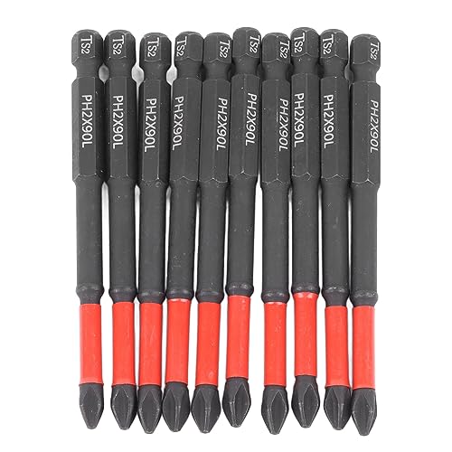 Resefinem 10pcs Kreuzschraubendreher Bits Nicht -Slip -Auswirkung hoher Härte Magnetischer Bohrerschraubendreher Bit Set aus exzellenten Legierungsstahl, die für viele von Respicefinem