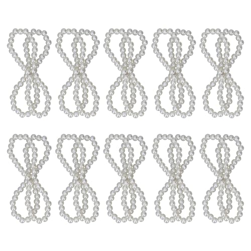 Resefinem 10pcs Perlenschuhketten Faux Glossy Pearl Metall Schnalle Multi Zweck Blingschuhketten für Schlüsselbeutel Telefon (XkSpHdjzz) von Respicefinem