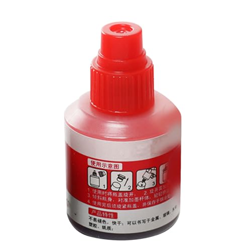 Resefinem 12 ml schwarze Marker -Tinte verblassen mit einem Abgabesystem für das schnelle Nachfüllen für Büros für Lagerhäuser und mehr (Red) von Respicefinem