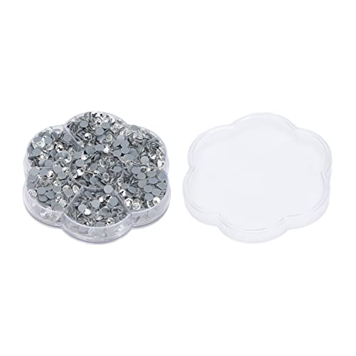 Resefinem 1440pcs Heiße Fixver Strettersteine ​​Glas flacher Boden transparent weiß ideales DIY -Accessoires für Kleidungsschuhe Nagelkunst und mehr von Respicefinem