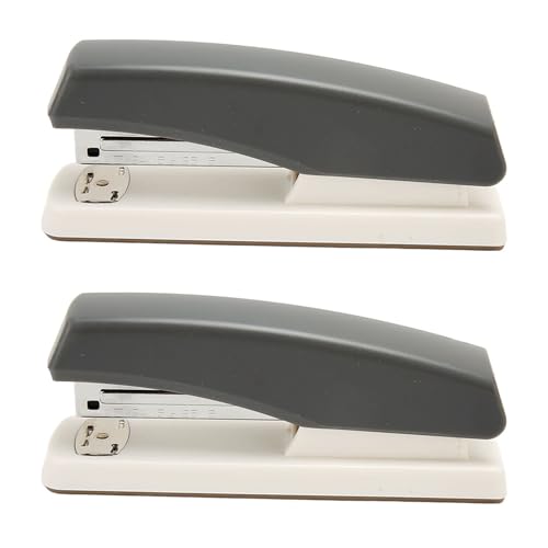 Resefinem 2-Pack nicht rutsches ergonomisches Büro-Hefter-Hefter, die dauerhafte tragbare Schulhärtner für Schüler mit rotierbarem Design und stabiler Basisblau festlegen (Grau) von Respicefinem
