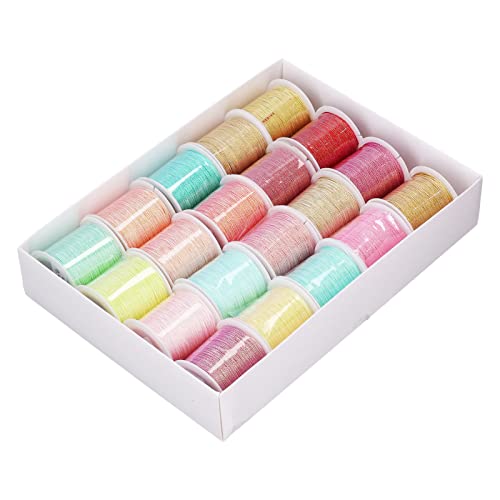 Resefinem 20 PCs 9 Stränge Polyester Stickfäden Regenbogenfarbe Symphonie ideal für handgewebte Seile Spezielles Nähen und für die meisten Haushaltsszenarien geeignet Resefinem 20 PCs 9 Stränge Polyester Stickfäden Regenbogenfarbe Symphonie ideal für handgewebte Seile Spezielles Nähen und für die meisten Haushaltsszenarien geeignet von Respicefinem