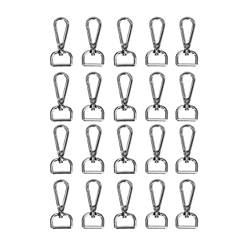 Resefinem 20pcs Legierung Schwenkverschluss ovaler Ring schlüsselkettenringe ideal für Lanyard Key Ring Handtasche Geldbörsen Hundekragen Schmuck und Kinderkunst von Respicefinem