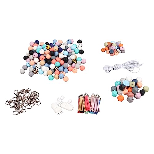 Resefinem 235pcs Silikonkügelchen 06in lebendige verschiedene Farben Glättung Schlüsselbund -Kit mit Verschlüssen Keyrings Quasten für DIY Resefinem 235pcs Silikonkügelchen 06in lebendige verschiedene Farben Glättung Schlüsselbund -Kit mit Verschlüssen Keyrings Quasten für DIY von Respicefinem