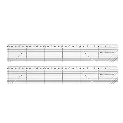 Resefinem 2PCS Langlebige Acryl -Quilt -Herrscher mit klarer Skala für Klassenzimmer Büros praktische praktische Schneidvorlagen ideal für Künstler Designer Architekten Ingenieure von Respicefinem
