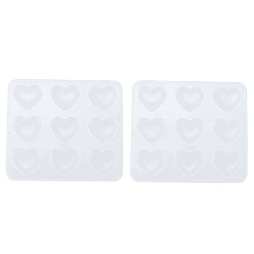Resefinem 2pcs Silikonformen mit 9 Hohlräumen Herzformen ideal für Epoxidharz -Tropfen -Kleber -DIY -Dekoration aus Silikonmaterial transparenter Farbe Resefinem 2pcs Silikonformen mit 9 Hohlräumen Herzformen ideal für Epoxidharz -Tropfen -Kleber -DIY -Dekoration aus Silikonmaterial transparenter Farbe von Respicefinem