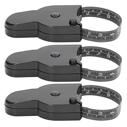 Resefinem 3 PCs Mini Tragbares Körpermessband in Schwarz für genaue Näh- und Taillenmessungen mit Tasten Teleskopen und Verriegelungsmerkmalen klare Markierungen in Zoll und Resefinem 3 PCs Mini Tragbares Körpermessband in Schwarz für genaue Näh- und Taillenmessungen mit Tasten Teleskopen und Verriegelungsmerkmalen klare Markierungen in Zoll und von Respicefinem