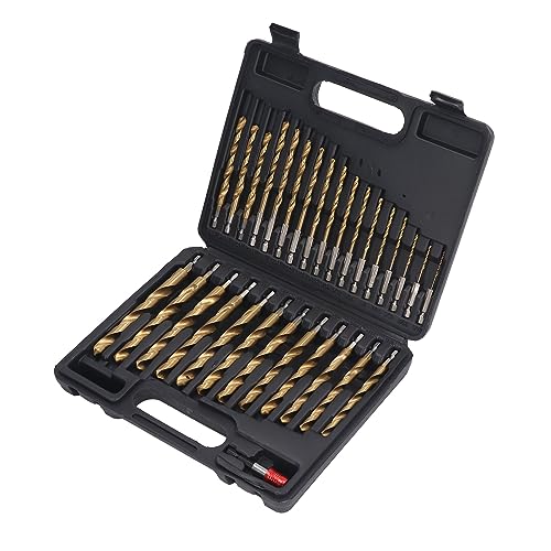Resefinem 30 PCs Set Twist Bohrer Bit 1/4in Schaft 1/16 bis 1/2in Hochgeschwindigkeitsstahl -Twist -Bohrer mit Aufbewahrungskoffer zum Bohren durch Stahlgussguss andere Metalle Resefinem 30 PCs Set Twist Bohrer Bit 1/4in Schaft 1/16 bis 1/2in Hochgeschwindigkeitsstahl -Twist -Bohrer mit Aufbewahrungskoffer zum Bohren durch Stahlgussguss andere Metalle von Respicefinem
