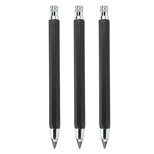 Resefinem 3PCS Mechanical Carpenter Bleistift 5 6mm Scribing Tool Marker Set Kit für Holzbearbeitung ideal für den täglichen Bedarf und das Teilen mit Klassenkameraden und Freunden (Schwarz) von Respicefinem