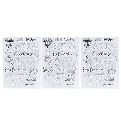 Resefinem 3pcs klare Briefmarken transparente TPR -Druck wiederverwendbar sicher zuverlässig attraktiven dekorativen Handwerksmittel ideal für die Herstellung von Fotoalben von Respicefinem