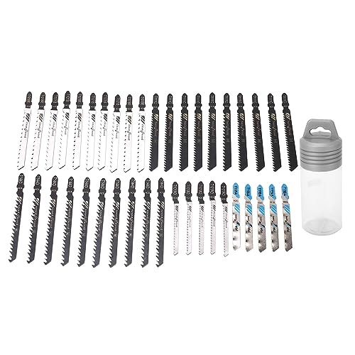 Resefinem 40pcs Puzzlehblatt -Set mit 6 Typen Hochgeschwindigkeitsstahl Hubschrauber Säbelsäge Schneidwerkzeug ideal für Holzplastik und Metallschnitt von Respicefinem