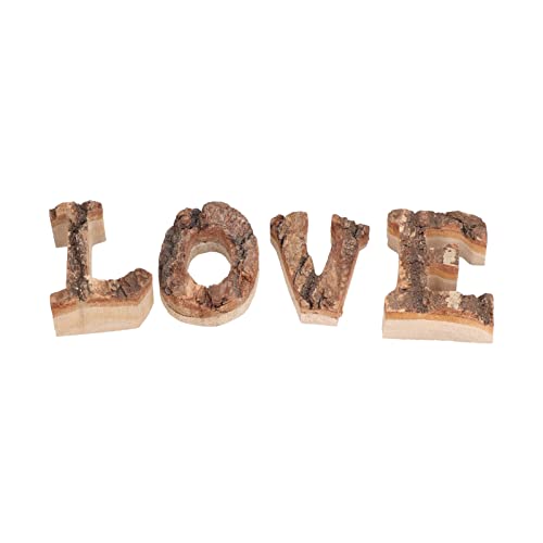 Resefinem 4pcs Buchstaben Holzblöcke in Liebe Form Retro freistehende dekorative Ausschnitte ideal für die Wand und Tischdekoration in der Schlafzimmer Bar Restaurant Resefinem 4pcs Buchstaben Holzblöcke in Liebe Form Retro freistehende dekorative Ausschnitte ideal für die Wand und Tischdekoration in der Schlafzimmer Bar Restaurant von Respicefinem