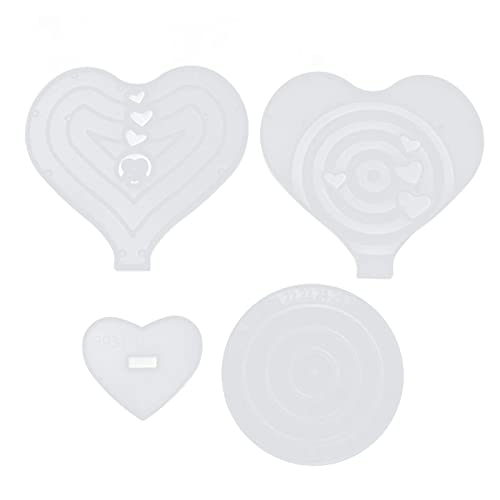 Resefinem 4pcs Coaster Form 4 verschiedene Stile Waschbar wiederverwendbares Haus DIY -Ornamente Harzkunst aus Silikon Weiche Dicke -Anti -Deformation, die mit den meisten Resefinem 4pcs Coaster Form 4 verschiedene Stile Waschbar wiederverwendbares Haus DIY -Ornamente Harzkunst aus Silikon Weiche Dicke -Anti -Deformation, die mit den meisten von Respicefinem