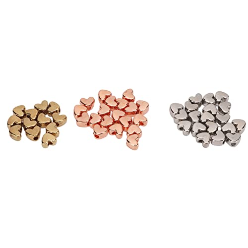 Resefinem 50pcs Herzperlen herzförmige exquisite Farben Hochglänzende Oberfläche Haltbares Kunststoff ideal für DIY -Schmuck Herstellung von Halsketten Ohrringen und Armbändern von Respicefinem