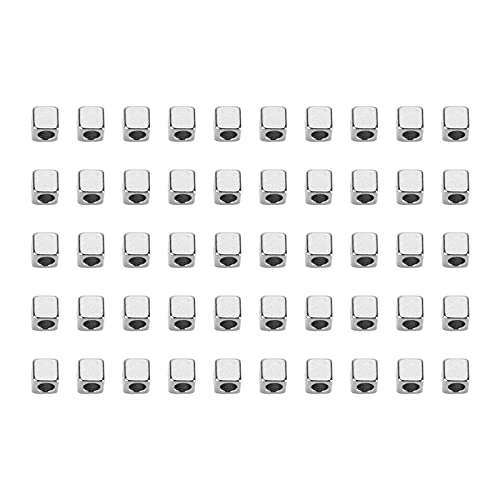 Resefinem 50pcs Lochperlen DIY Quadrate Rahmen Edelstahl -Spacer -Makrame -Perlen für Halskettenarmband und andere Schmuckprojekte Diese Stahlfarben Perlen verfügen über große Resefinem 50pcs Lochperlen DIY Quadrate Rahmen Edelstahl -Spacer -Makrame -Perlen für Halskettenarmband und andere Schmuckprojekte Diese Stahlfarben Perlen verfügen über große von Respicefinem