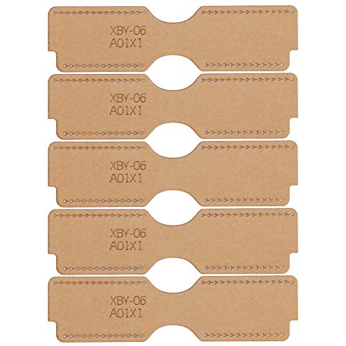 Resefinem 5pcs Leder -Acryl -Vorlage für DIY -handgemachter Handwerk leichter Wickelmuster ideal für die Beutelzubereitung mit schützender Kraftpapierschicht robust und von Respicefinem