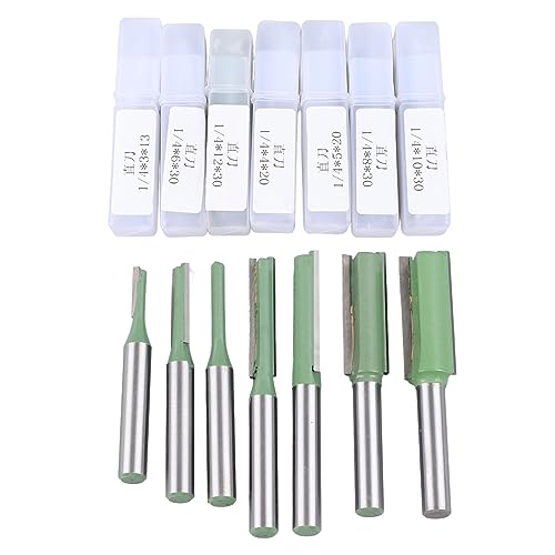 Resefinem 7pcs Straight Bit Set 1/4 Shank Router Kit Carbide Holzbearbeitungswerkzeuge mit Aufbewahrungsbox -Verschleiß und nachgiebig flexibel und vielseitig für Resefinem 7pcs Straight Bit Set 1/4 Shank Router Kit Carbide Holzbearbeitungswerkzeuge mit Aufbewahrungsbox -Verschleiß und nachgiebig flexibel und vielseitig für von Respicefinem