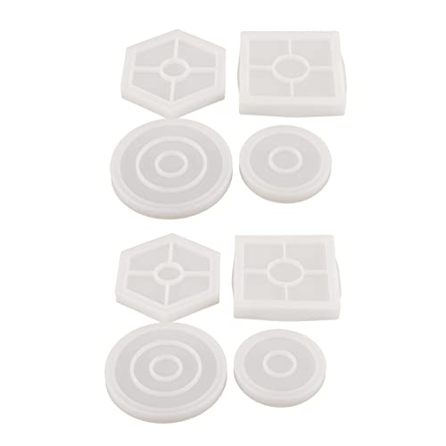 Resefinem 8 PCs Silikon -Coaster -Schimmelpilze Set ideal für DIY -Gussfahrzeuge, um Coasters Achate Coasters Bowl Matten Telefonhalter -Kerzenhalter und andere Handwerks aus Resefinem 8 PCs Silikon -Coaster -Schimmelpilze Set ideal für DIY -Gussfahrzeuge, um Coasters Achate Coasters Bowl Matten Telefonhalter -Kerzenhalter und andere Handwerks aus von Respicefinem