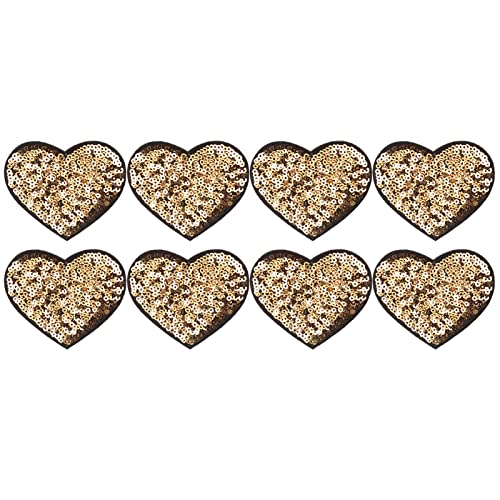Resefinem 8pcs Eisenflecken aus Polyester -Kunststoffmaterial mit goldenem schwarzem Hintergrund im Valentinstagsstil für DIY -Stoffdekoration Resefinem 8pcs Eisenflecken aus Polyester -Kunststoffmaterial mit goldenem schwarzem Hintergrund im Valentinstagsstil für DIY -Stoffdekoration von Respicefinem