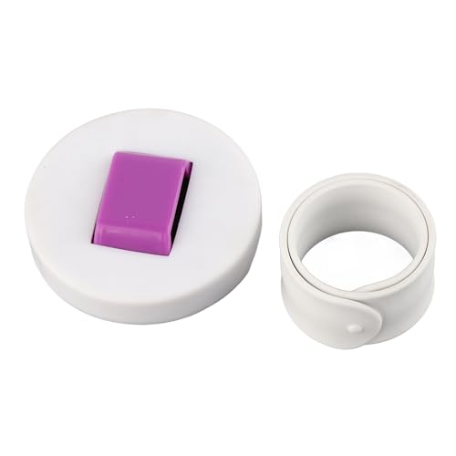 Resefinem Blue Magnet Pin Kissennähung Speicher Handgelenk Clip Schraube Stricken Magnetnadelbox Wearable auf Handgelenk einfach zu verwenden und speichern ideal zum Nähen (Violett) von Respicefinem