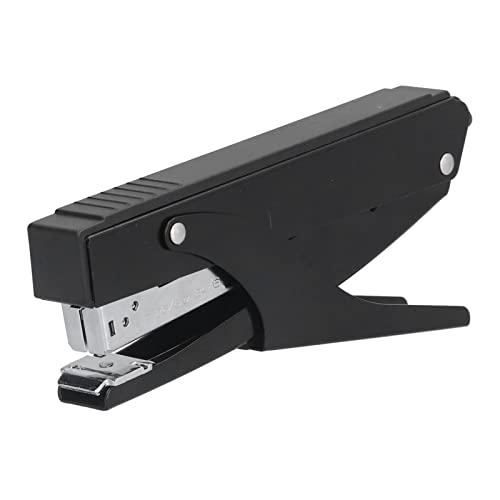 Resefinem Blue Stapler Hand gehalten ergonomisches Werkzeug sicher zuverlässig, um bis zu 20 Blätter ideal für Homeräume im Büro aus Bauchmuskeln und Eisen zu binden (Schwarz) von Respicefinem