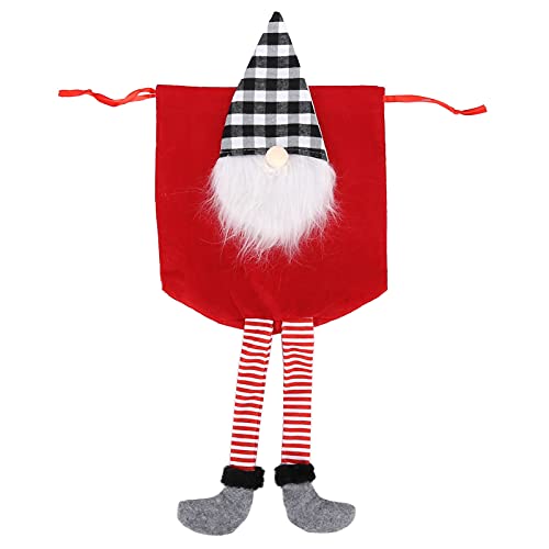 Resefinem Christmas Bag Gesichtliche Kordelzug Beutel ideal für Festliche Partys Exquisite Partygeschenke aus Plüschstoff ca. 76 g Gewicht und 68 x 30 cm Größe (Rot) von Respicefinem