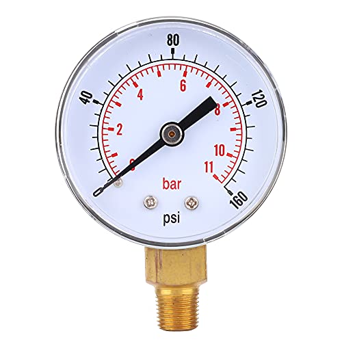 Resefinem -Druck mit /8 BSPT -Bodenverbindung und gute Dichtheit zum Messen von Ölgasdrücken in verschiedenen Industrie- und Heimatten in den Bereichen von 0 15 psi bis 0 300 psi (0-160psi 0-11bar) von Respicefinem