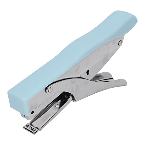 Resefinem Hand gehaltene Hefter mit ergonomischen gefrosteten Oberflächen tragbarer Bestandteil des Pliers Hefter ideal für Bindungsdokumente für Heimschule in rosa Farbe (Blau) von Respicefinem