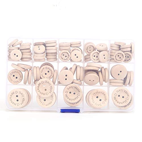 Resefinem Holz Doppelte Löcher 15 mm 20 mm 25 mm DIY -Kleidung Nähzubehör mit Aufbewahrungsbox für handgefertigte Hüte Handtaschen und mehr von Respicefinem