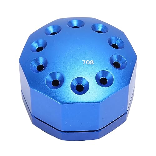 Resefinem KGX 708 360 Grad Drehschraubendreherlagerbox 10 Löcher Löcher Löcher Rotationsschraubendreherhalter für Meißeladel (Blau (0,6 mm Dicke)) von Respicefinem