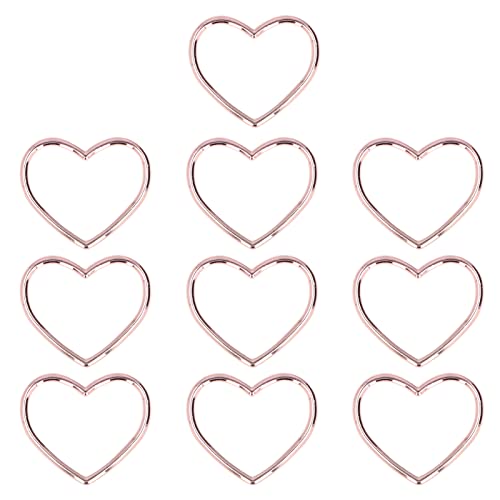 Resefinem Keychain Accessoires Herzgeformte individuelle Farbe elegantes Design Einfacher festes Unternehmen exquisite Modellierung DIY Schlüsselkette Roségold ideal für (Roségold) von Respicefinem