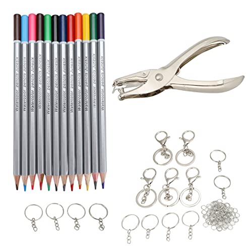 Resefinem Keychain Craft Set Komplette DIY -Werkzeuge mit farbigen Stiften Loch Punch ideal für DIY -Handwerksspielzeug und e Resefinem Keychain Craft Set Komplette DIY -Werkzeuge mit farbigen Stiften Loch Punch ideal für DIY -Handwerksspielzeug und e von Respicefinem