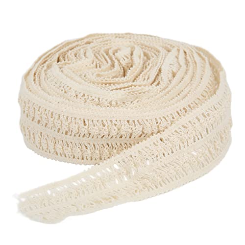 Resefinem Lace Ribbon Clear Muster Soft Touch Haltelbare Spitzennähte 10 Meter für DIY Scrapbooking Party Dekoration Geschenkverpackung Bögen Kleidung Faden Hochzeitsdekoration von Respicefinem