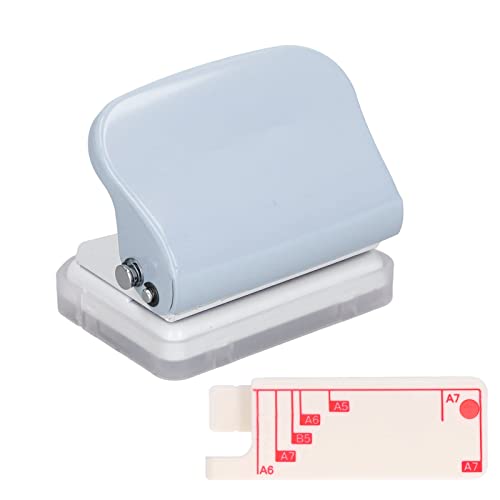 Resefinem Loch Punch Lurer Design Schnellpositionierung 3 Löcher Metallfarbe Körper Lose Blatt Puncher zur Dokumentation (Grau) von Respicefinem