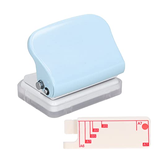Resefinem Loch Punch Lurer Design Schnellpositionierung 3 Löcher Metallfarbe Körper Lose Blatt Puncher zur Dokumentation (Hellblau) von Respicefinem