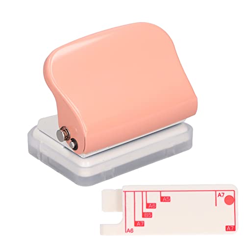 Resefinem Loch Punch Lurer Design Schnellpositionierung 3 Löcher Metallfarbe Körper Lose Blatt Puncher zur Dokumentation (Rosa orange) von Respicefinem