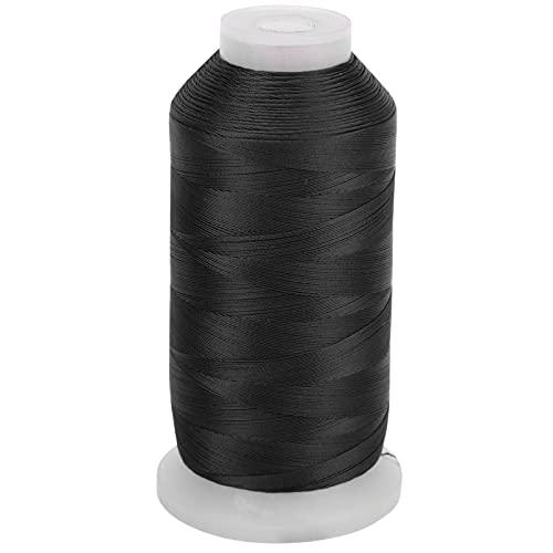 Resefinem Polyester Nähmaschine Faden mit geringer Trennungsrate und besserer Schmierigkeit ideal für den Heimgebrauch und Stickerei (Schwarz) von Respicefinem