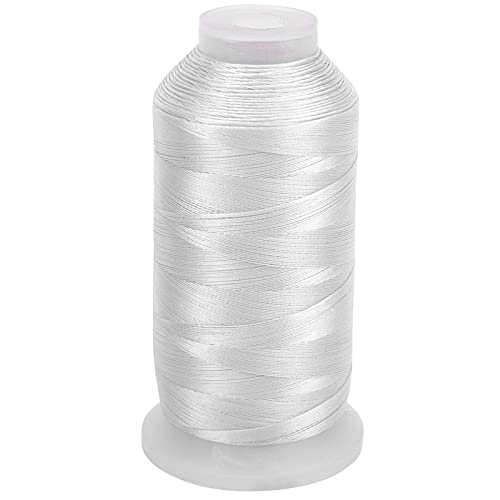 Resefinem Polyester Nähmaschine Faden mit geringer Trennungsrate und besserer Schmierigkeit ideal für den Heimgebrauch und Stickerei (Weiß) von Respicefinem