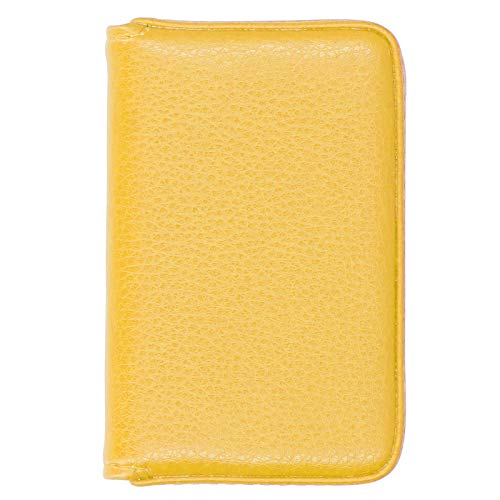 Resefinem Premium Visitenkartenkoffer mit Magnetschnalle ideal für die tägliche Wirtschaftsnutzung und das von PU -Leder mit großer Kapazität und kompaktes DE (Amarillo) von Respicefinem