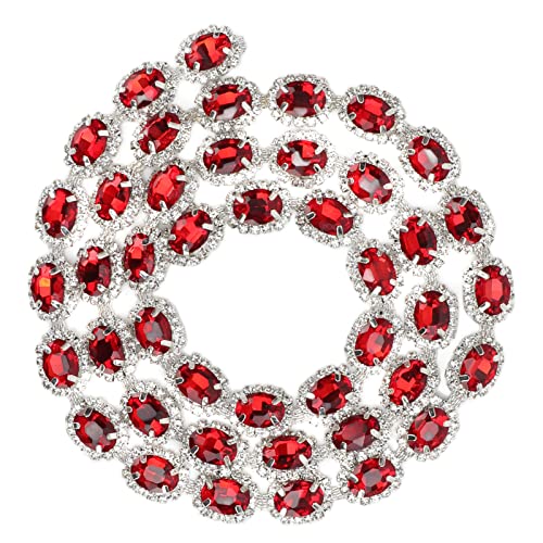 Resefinem Red handgefertigt glänzend schöne DIY - -Streifen Ein Hof für Kleidung Halsketten Armband Dekoration Kristallglas ideal für die meisten Szenarien Resefinem Red handgefertigt glänzend schöne DIY - -Streifen Ein Hof für Kleidung Halsketten Armband Dekoration Kristallglas ideal für die meisten Szenarien von Respicefinem