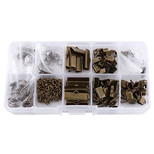 Resefinem Schmuck Crafts Kit Erkenntnisse liefert Zubehör Ringkette Sortiment in Weiß ideal für Halskettenarmbandohrring und andere Schmuckhandwerksherstellung mit (Cyan) von Respicefinem