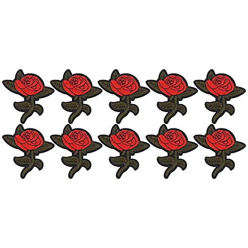 Resefinem Sticker Stoffaufkleber DIY -Kleberdekorative für Beutelschal und Reparatur und Dekoration mit 3 verschiedenen Arten leuchtende Farben Spezielle Muster und (Rose -Stoffaufkleber) von Respicefinem