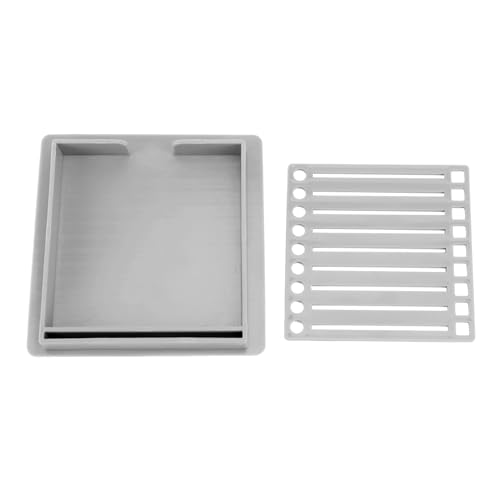 Resefinem Sticky Note Holder mit Vorlagen Organizer Box ideal, um Gedanken und Aufgaben in der Büroschule oder in der täglichen Lebensvereinigung mit 3x3 i zu halten (Grau) von Respicefinem